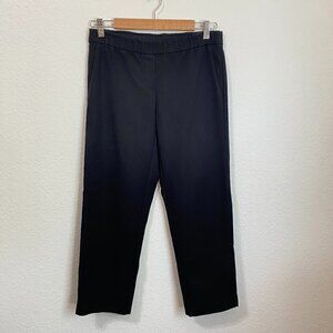 J. Jill Black Ponte Knit Elastic Waist Pull On Pants Size 4
